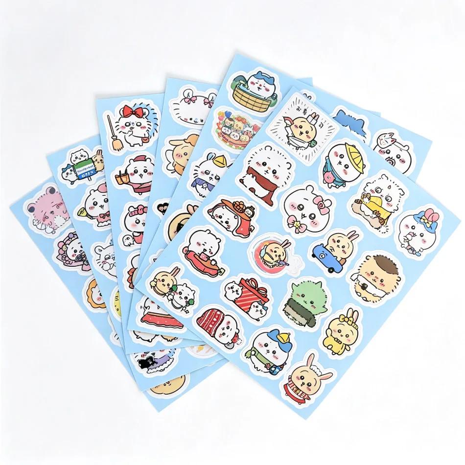 100Pcs Kawaii Chiikawa Cute Cartoon Stickers, Decor for Desk, Laptop, Scrapbook, Luggage Room Decor, Kids Gift