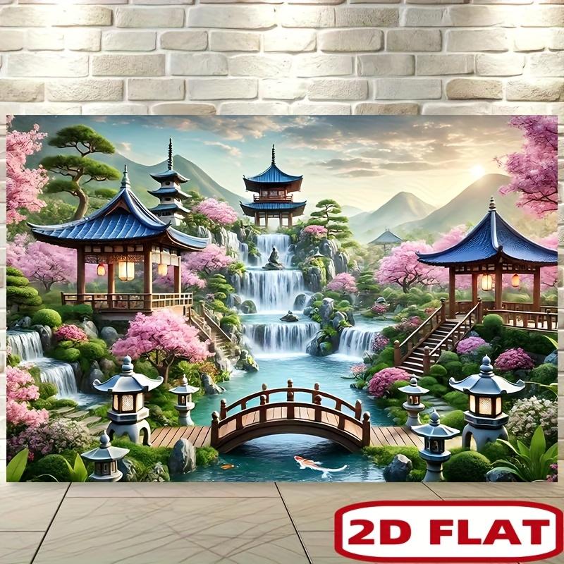 Natural scenery mountains rocks waterfall green plants banner background suitable forgarden decorationactivitiesor taking photos