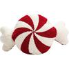 Candy Cane Pillow, Christmas Candy Throw Pillow Xmas Red Spiral Lollipop Pillow Cute Sweet Shaped Decorations for Bedroom, Living Room, Winter Home