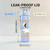1PC Penguin Weightlifting Pattern 750ml Color Plastic Sports Water Bottle Leakproof Flip Straw Lid Suitable for Sports Office Home Use