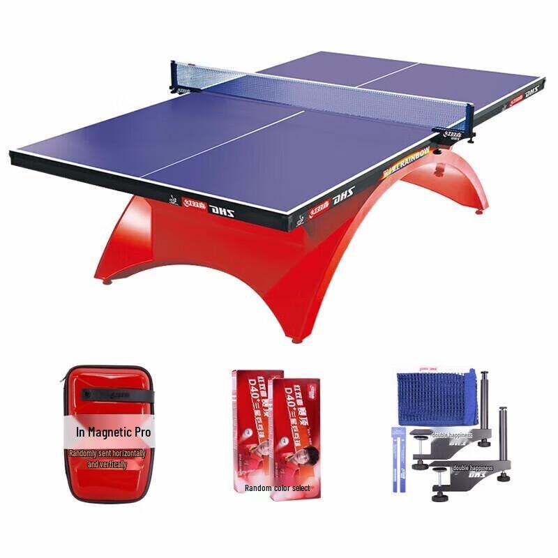 Double Happiness TCH-Big Rainbow Professional Indoor Table Tennis Table Set