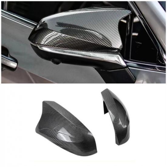 Carbon Fiber Ox Horn Rearview Mirror Side Lid Cover Trim For 2015- Lexus NX
