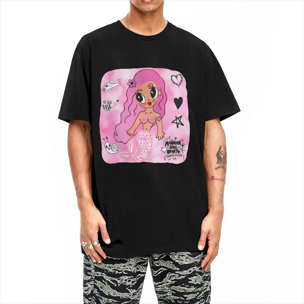 Karol G Pink Hair Bichota Bichota Heart T-Shirt Men Vintage Pure Cotton Tees O Neck Short Sleeve T Shirt Classic Clothes