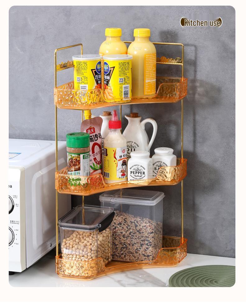 Corner Storage Rack for Bathroom and Kitchen: Organize Cosmetics, Skincare, Perfume, and Lipstick