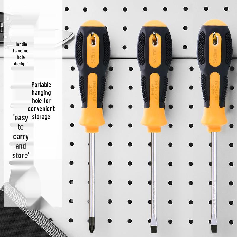 Phillips Flathead Magnetic Screwdriver with Rubberized Non-Slip Grip for Industrial and Household Use