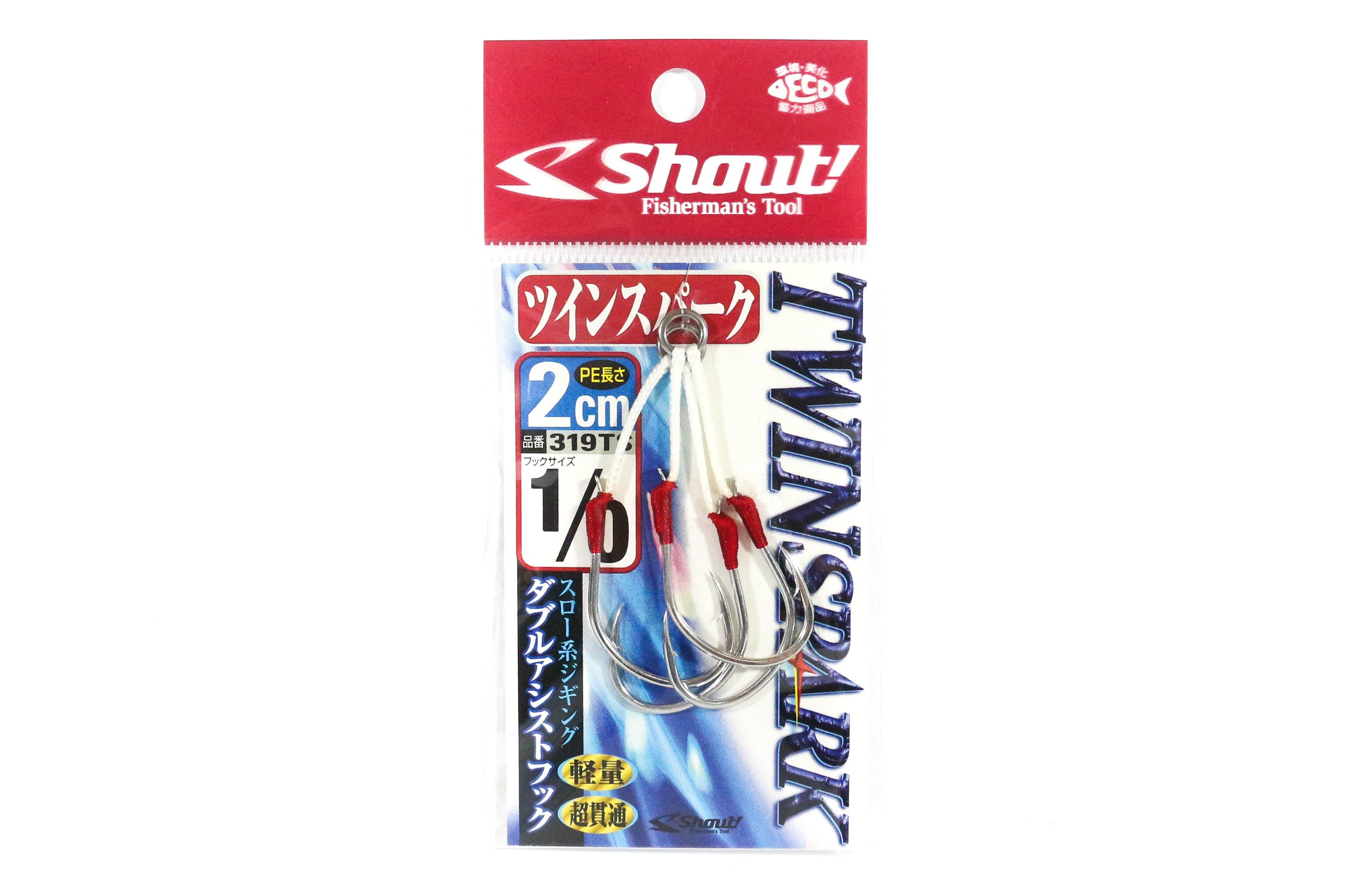 

Shout 319-TS Вспомогательные крючки Twin Spark Rigged, 2 см, размер 1/0 (9303)