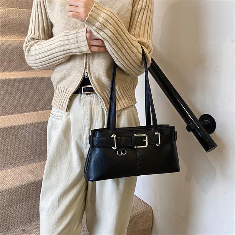 High Quality Retro Versatile Women'S Shoulder Tote Bag Underarm Bag  Handbag Large Capacity Commuter Bag Girl Purse Gift