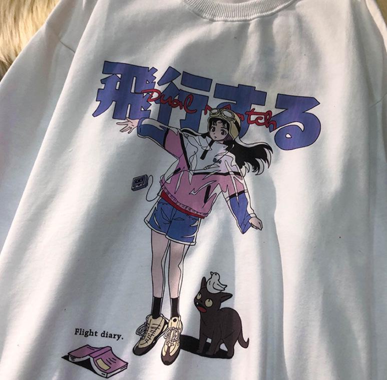 2026 Vintage Japanese Esports Girl Long-Sleeve Unisex Harajuku Hoodie