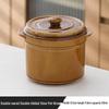 LISM 510ml Double-Lid Ceramic Stew Pots, 4-Pack