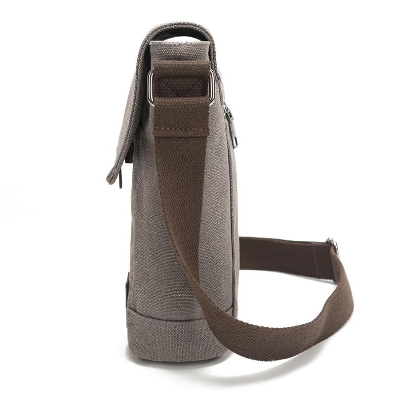 Men's Canvas Crossbody Bag Multifunctional Lightweight Shoulder Bag