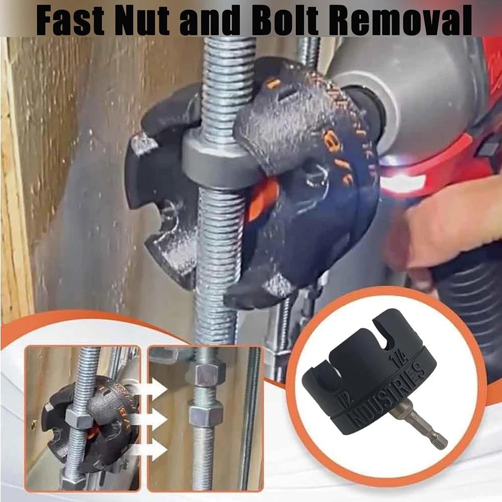 Slotted Wing Nut Spinning Drive Kit Multifunction Hex Shank Nut Driver Extractor Portable Bolt Extractor Tool for Conduit Racks