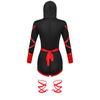 Sexy Women Killer Cosplay Costume Black Blue Samurai Warrior Outfit for Halloween Carnival Party