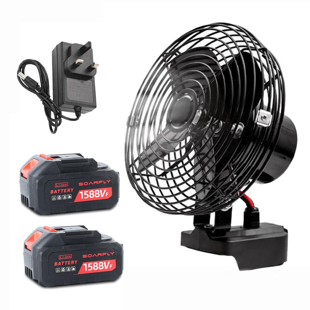 8 Inch 3000mah Home Outdoor Camping Desktop Electric Fan Portable Camping Fan Cordless Rechargeable Metal Fan