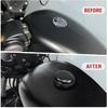Fuel Gas Tank Oil Cover Retro Right-Hand Thread for Harley,Black | Gas Cap with O-Ring for Sportster XL 1992+ Dyna 1992-2017, for Softail 2000-2017,