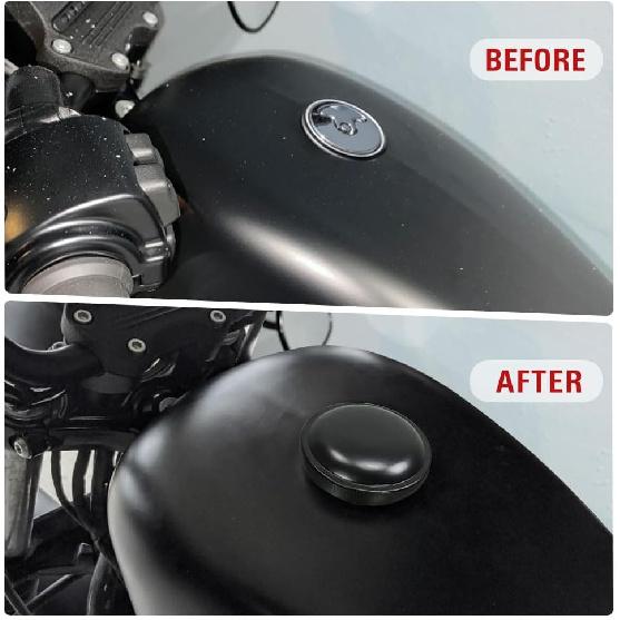Fuel Gas Tank Oil Cover Retro Right-Hand Thread for Harley,Black | Gas Cap with O-Ring for Sportster XL 1992+ Dyna 1992-2017, for Softail 2000-2017,