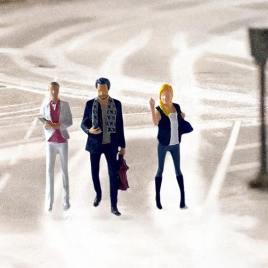 3Pcs 1/64 People Figures, Businessman and Secretary Figures for Diorama Miniature Scene Decor