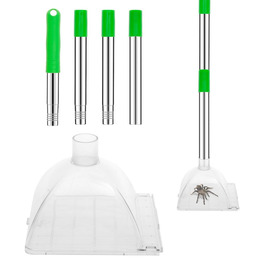 32 Inch Adjustable Long Handle, Contactless Catching Tool, Remove, Wasps, Pest Trap Catch Crawling For Hme Indoor And Outdoor Use