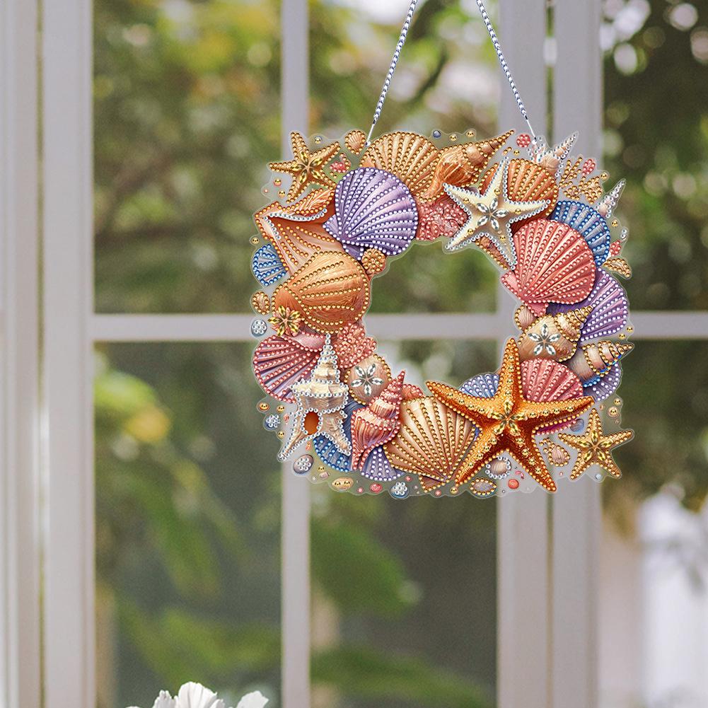 Spezielle Form 2D Flache DIY Hängende Diamantkunst-Kits Diamantmalerei Set Diamantkunst Anhänger Wanddeko für Zuhause & Fenster