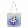 Ballet Print Thick Rope Single-shoulder Beach Bag 7246 CLE