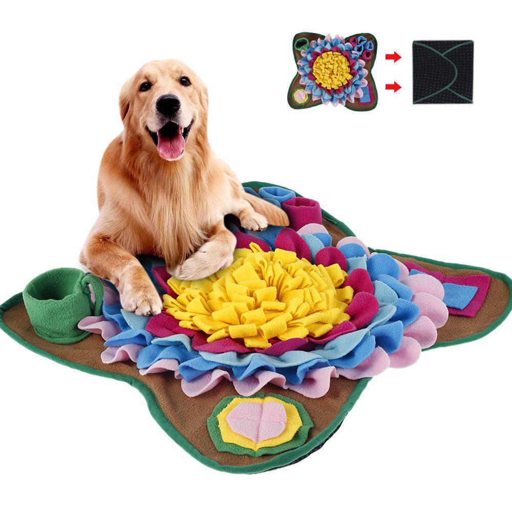 Pet Dog Snuffle Mat Foraging Puzzle Feeder Toy Interactive Nose Training Pad colourful