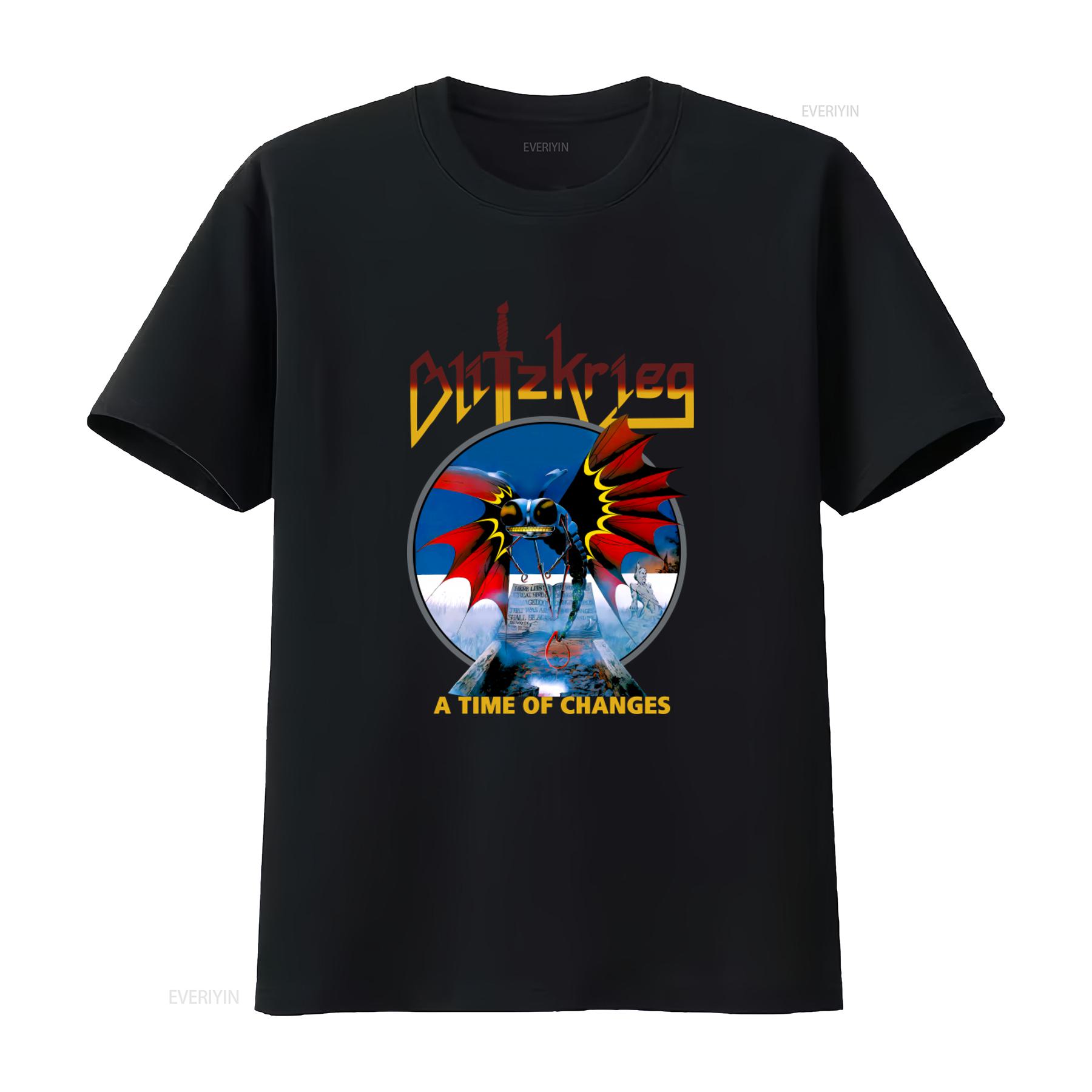 Neues DTG T-Shirt BLITZKRIEG Eine Zeit des Wandels Retro Sci-Fi Insekten Design vintage Gewaschen Grafik Top Für Den Alltag streetwear 4XL black