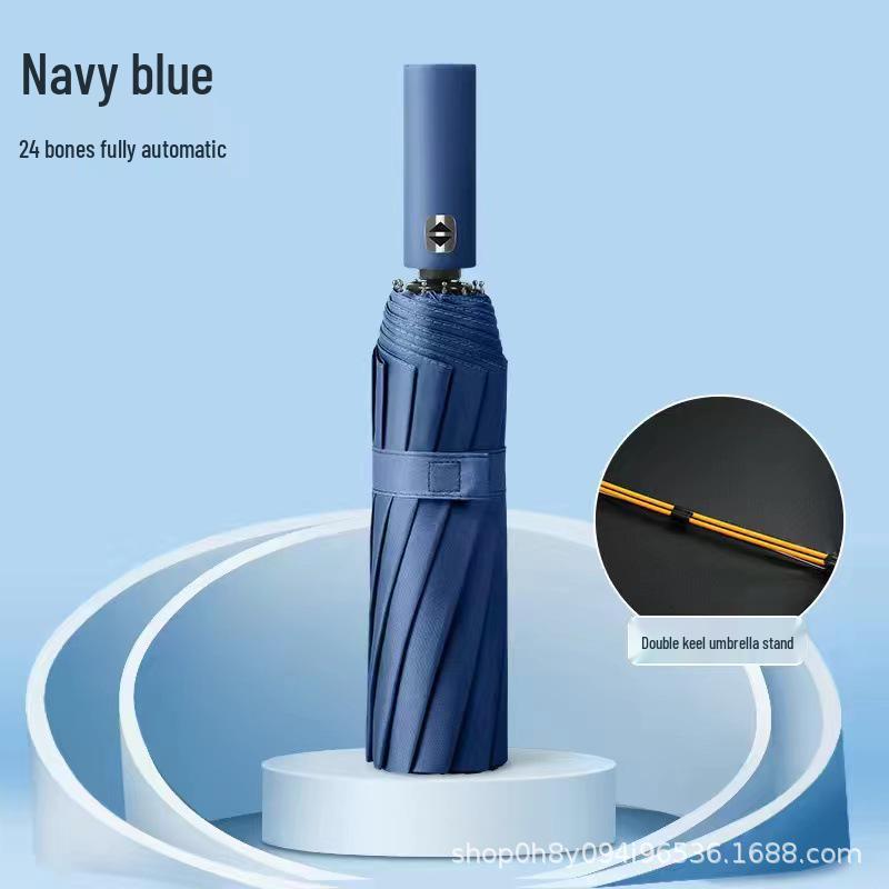 UV Auto Open/Close Large Double Folding Windproof Umbrella for Two, Reinforced for Sun/Rain, Dual Use for Men and Women