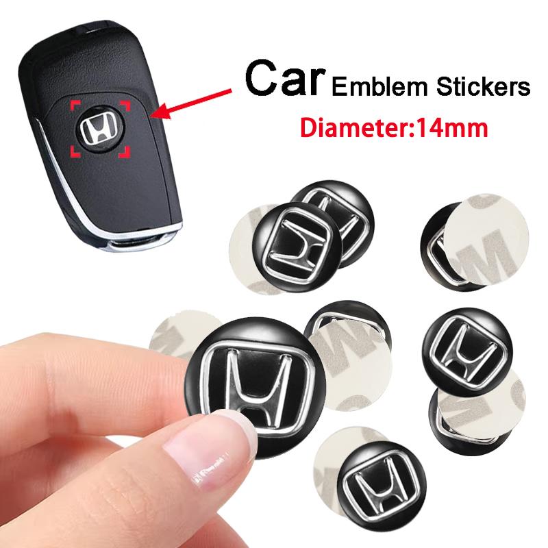 5/10Pcs Aluminium Metal Car Key Badge Stickers For Honda Civic FIT Accord Prelude CRV 5th City CRZ CRX Jazz HRV Pilot Odyssey LK6