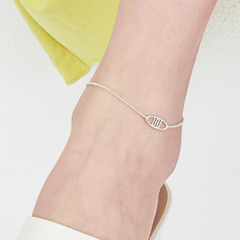 

UNI.J UNIJ Tiny Ellipse Silver Anklet Iak43 [Silver] L23cm~25cm