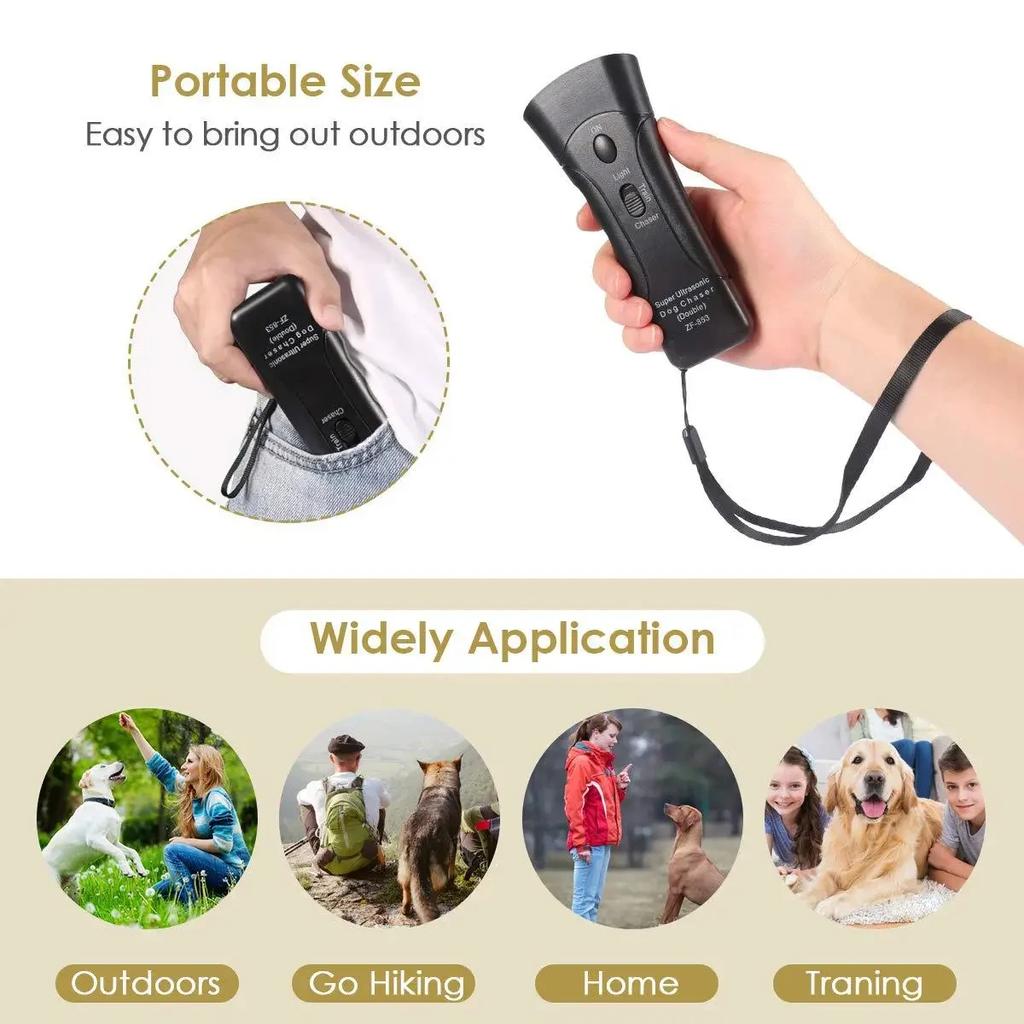 Repellente per Cani Domestici Anti Abbaio Stop Abbaio Dispositivo di Addestramento Cani LED Ultrasuoni Adattatore per Cani Senza Batteria Forniture per Animali Domestici All'Ingrosso