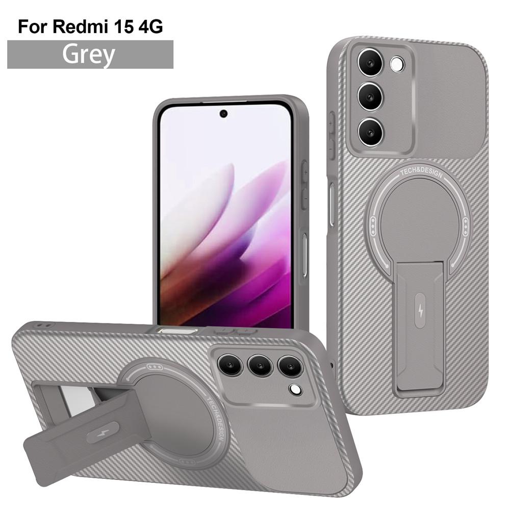 Hidden Magnetic Bracket Shockproof Phone Case For Xiaomi Redmi Note 14 Pro 5G 14 13 Pro Plus 15C 14C 13 13C A5 A3 Bumper Cover