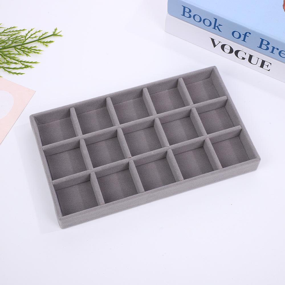 Velvet Jewelry Box – Ring and Earring Tray with Bracelet Compartment