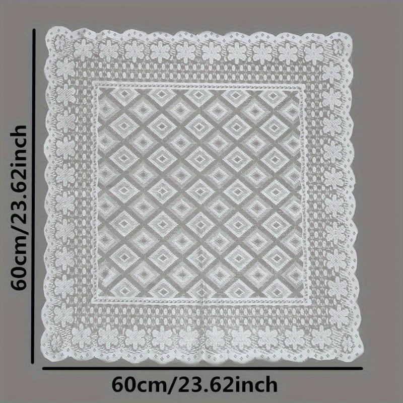 

Винтажная кружевная скатерть в клетку, скатерть для столовой, скатерть, подставка для столовых приборов, кухонная посуда, украшение дома 60cm x 60cm