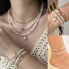 European & American Beach Bead Shell Jewelry Set: Starfish Necklace & Anklet for Summer