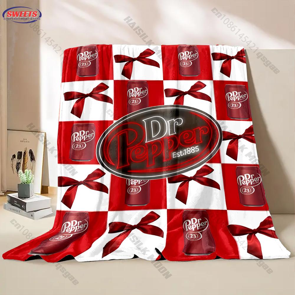 1PC Dr. P-Pepper Blanket 3D Flannel Plush Decorative Bed Blanket - Super Soft, Lightweight, Warm Cozy for Couch Sofa, Home Decor