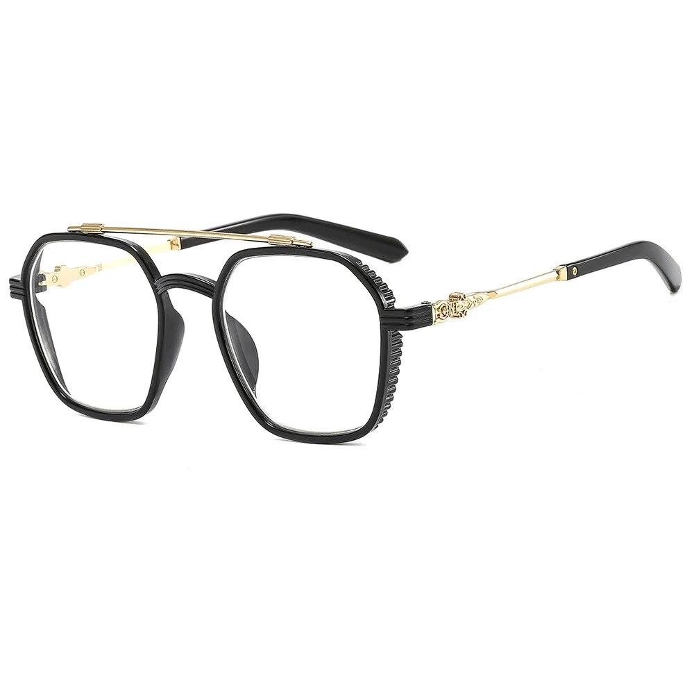 Hip Hop Punk Computer Glasses Frame Women Men Anti Blue Light Polygon Eyewear Blocking Glasses Optical Spectacle Eyeglass