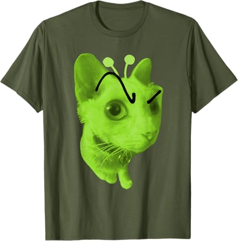 Chat Gnarp Chat Alien Rigolo Brainrot Chat Mignon OVNI Kitty T-shirt Esthétique Art Y2k Vêtements Cadeau Original T-shirt Graphique Étrangement Spécifique Haut