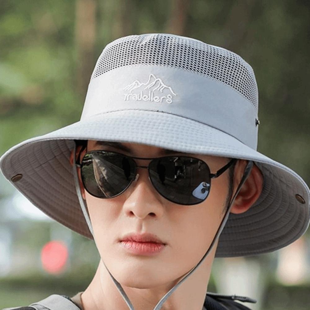 For Men Outdoor Cycling Cap Polyester Bucket Hat With Neck Flap Women Sun Hat Summer UV Protection