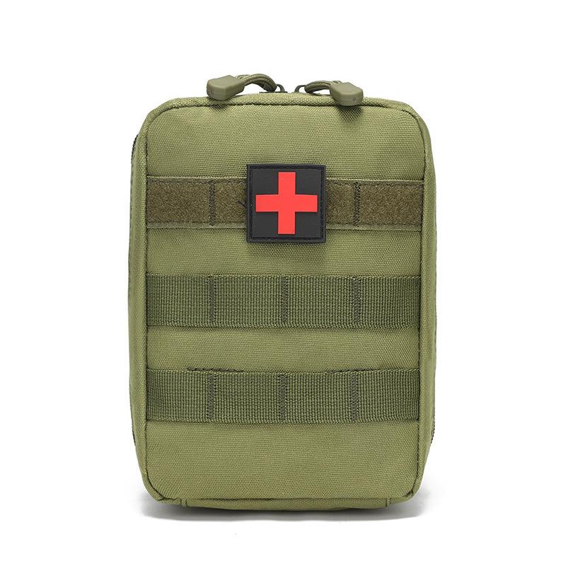 

Cross Border Outdoor Sports Medical Kit, Multifunctional Camping First Aid Tool, Tactical Portable EDC Portable Oxford Cloth Bag темно-зеленого