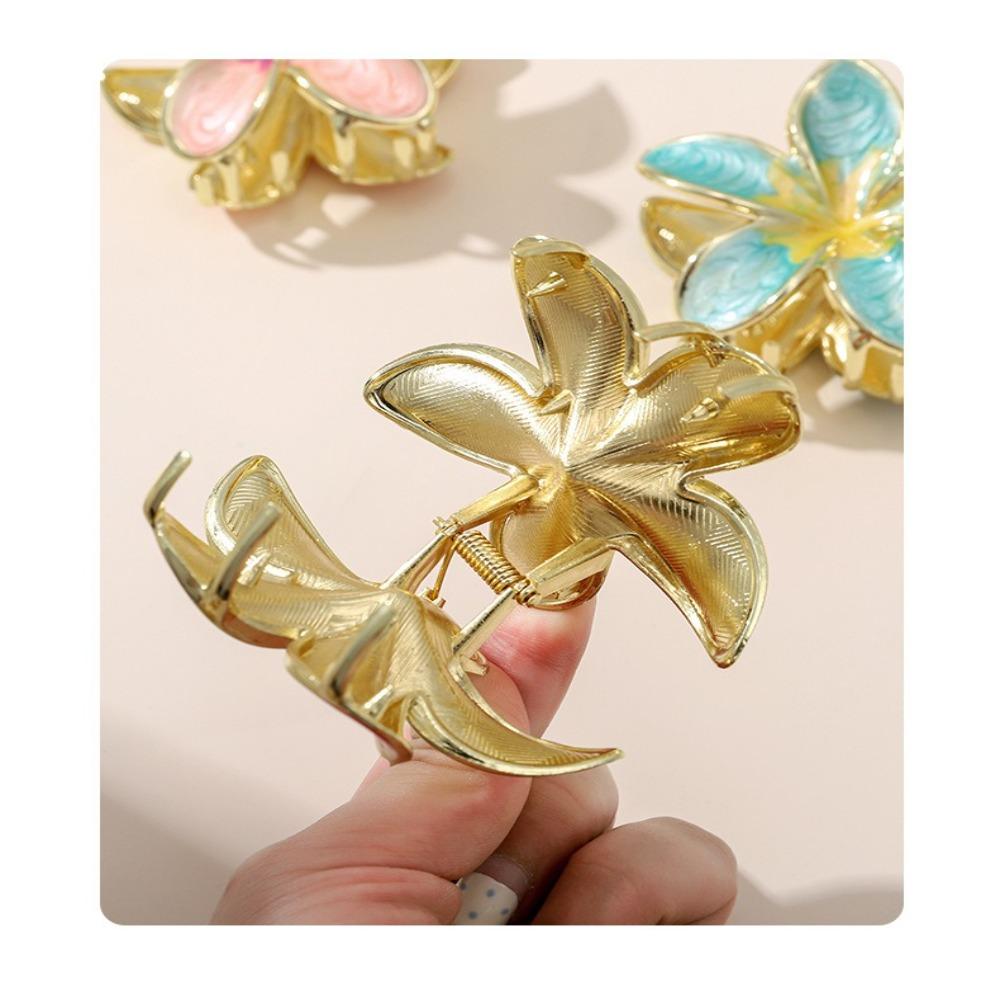 1/3Pcs Hair Accessories Hawaiian Flower Clips Alloy Lily Flower Hair Claws  Hairstyles