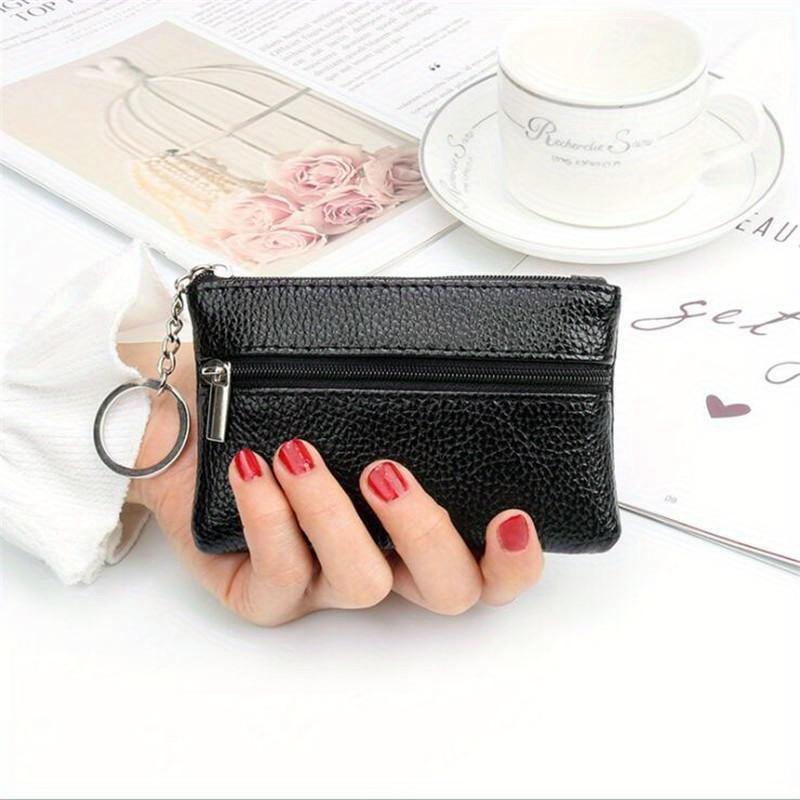 PU Leather Coin Purses Women's Small Change Money Bags Pocket Wallets Key Holder Case Mini Functional Pouch Zipper Card Wallet