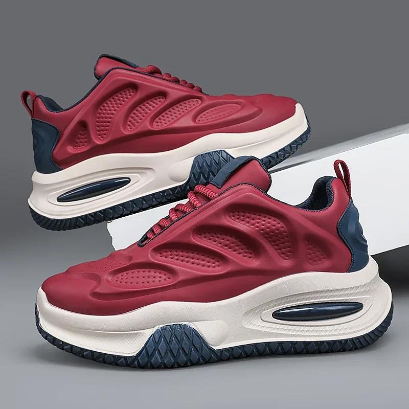 

Korean Version of Sports Casual Shoes Non-slip Thick Soles Increase Shoes 2025 Spring and Autumn New 39 красный