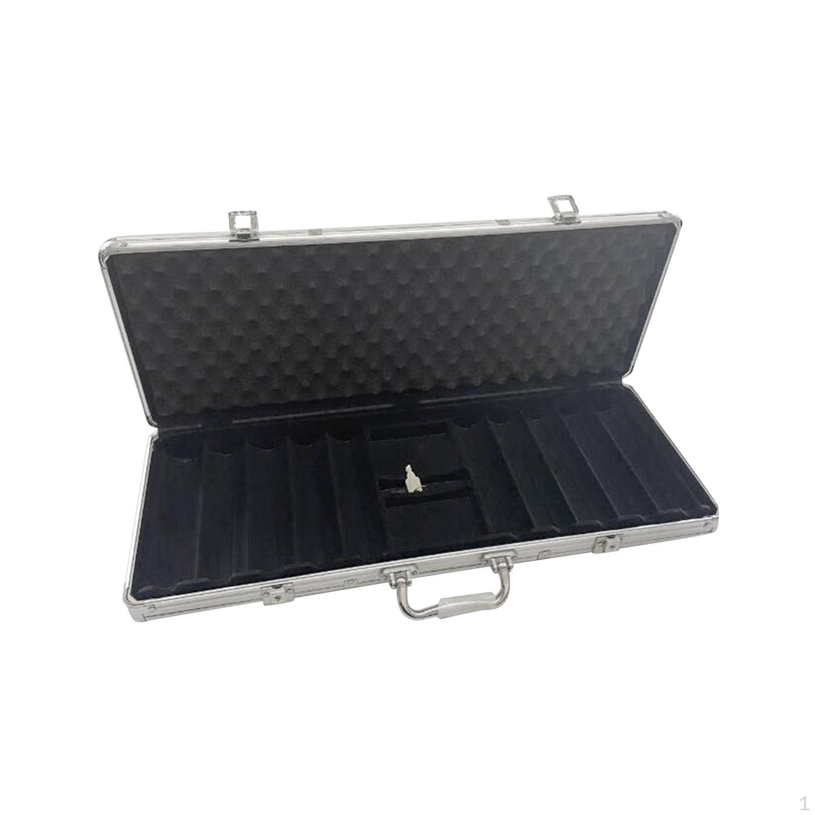 

Aluminum Chip Case for Travel And Home Organization серебряный