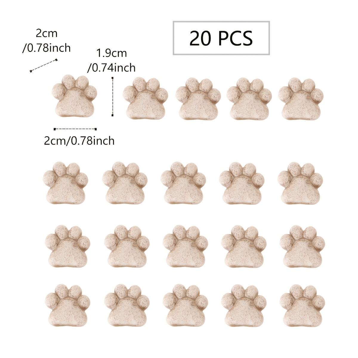 20pcs Cat Paw Stepping Stones Resin Garden Stepping Stones Outdoor Decorative Stones for Garden Lawn Pathway Bonsai Decorations Cat Lover Holiday 20pcs