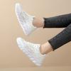 Atmungsaktive weiße Damen-Sneaker - Leicht, bequem und vielseitig für die Frühjahrs-/Sommer-Freizeitkleidung