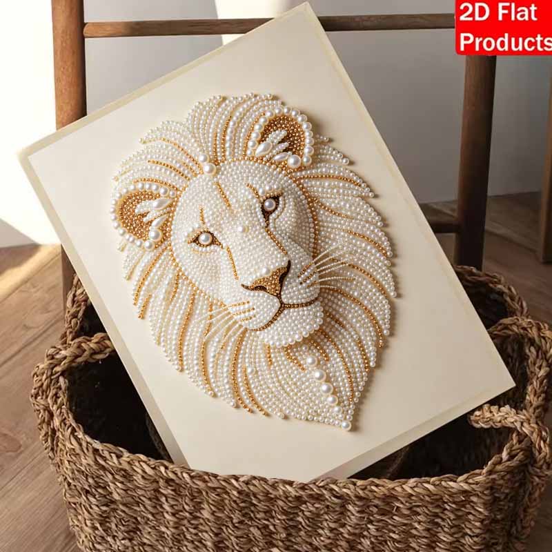 Kit Pittura Diamante Ricamo Perle Fai da Te Leone Maestoso Perline Scintillanti Arte Artigianato Decorazione Fatta a Mano Regalo per la Casa