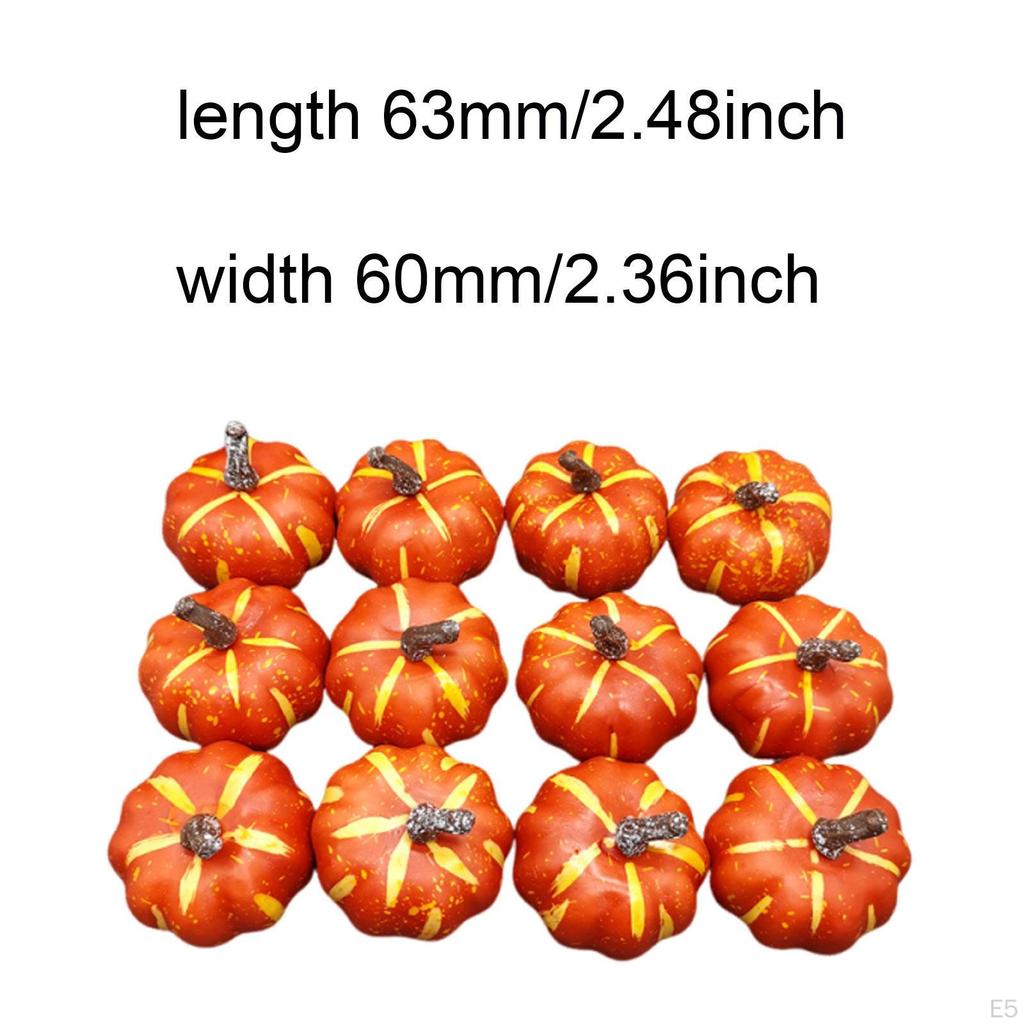 Artificial Pumpkins Fake Foam Pumpkin Lifelike Party Supplies Ornament Orange for Fall Thanksgiving