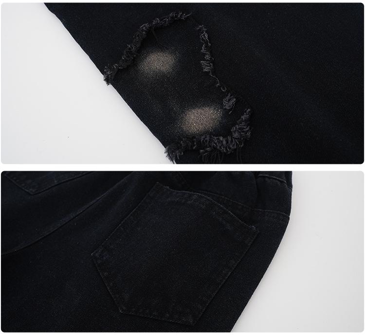 Mädchen Jeans mit Batikmuster und Schmetterlingsapplikation mit weitem Bein - Herbst 2025 Kollektion