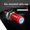 2026 Hot Valve Stems Caps 4pcs Car Wheel Tire Valve Caps Air Stem Covers Auto Parts For Volkswagen VW Scirocco Passat Polo B5 B6 B7 CC Ti