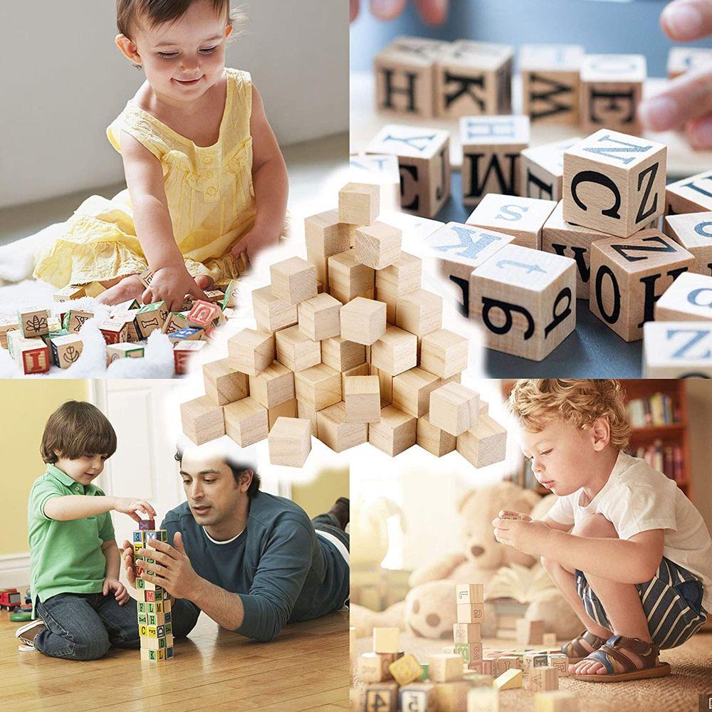 Hardwood Blocks Photo Blocks Natural Wood Wood Blocks Square Cubes Wooden Cubes Natural Solid Cube