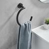 Nordic Round Stainless Steel Black Towel Ring Hanging Ring Wipe Hand Towel Hanger Round Ring Wall